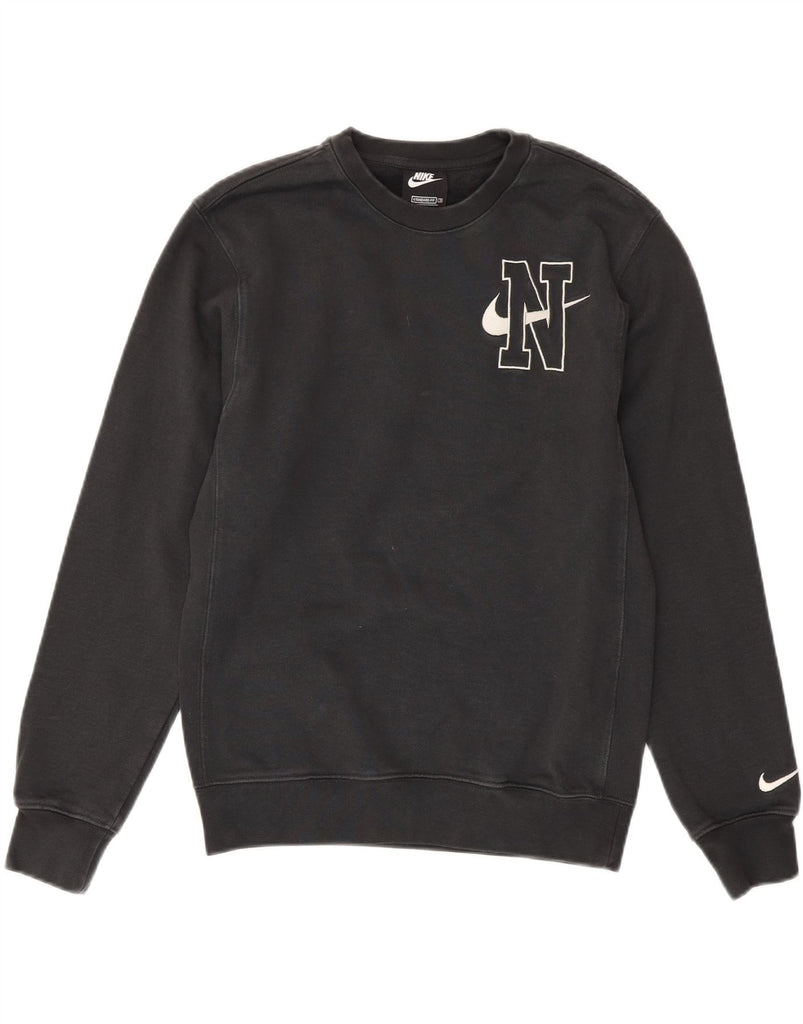 NIKE Womens Standard Fit Graphic Sweatshirt Jumper UK 6 XS Black Cotton Vintage Nike and Second-Hand Nike from Messina Hembry 