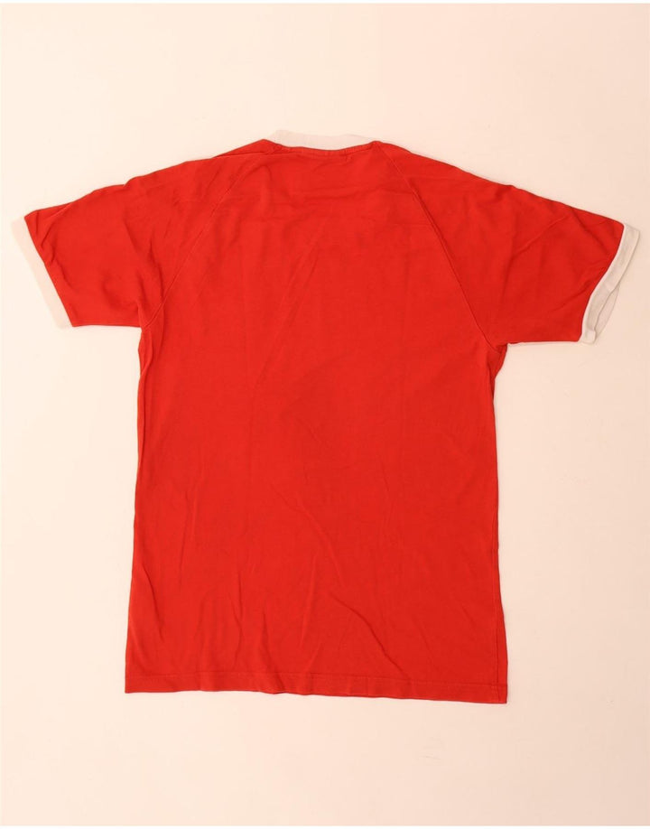 Adidas Mens T-Shirt Top Small Red Cotton