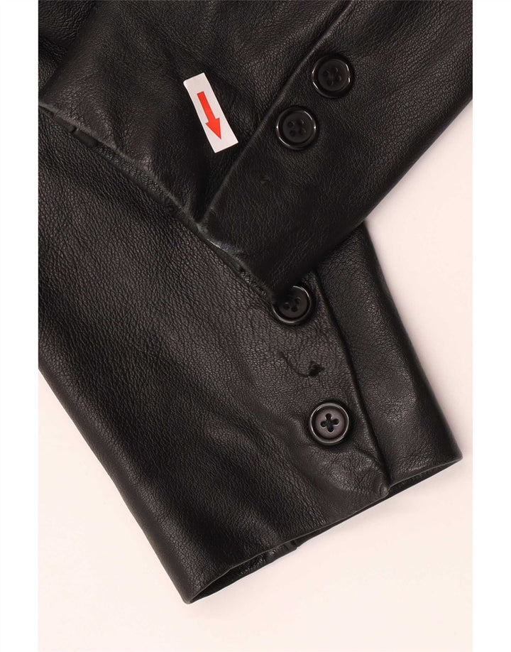 Calculus Womens Leather Coat UK 14 Medium Black