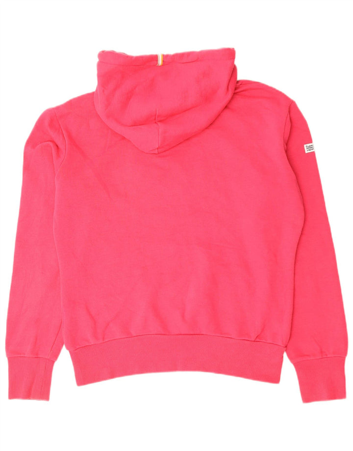 Superdry Womens Oversized Hoodie Jumper UK 10 Small Pink Cotton