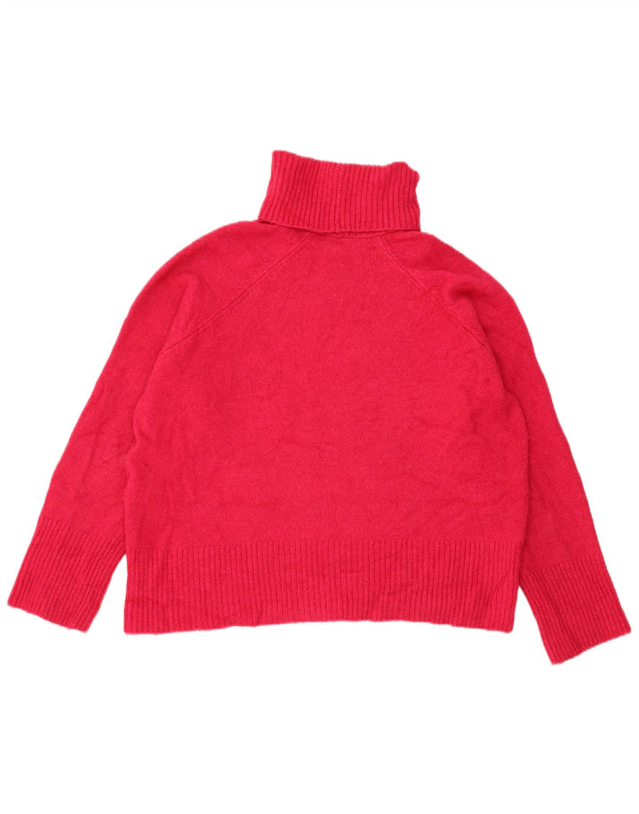 Zara Womens Roll Neck Jumper Sweater UK 16 Large Red Acrylic