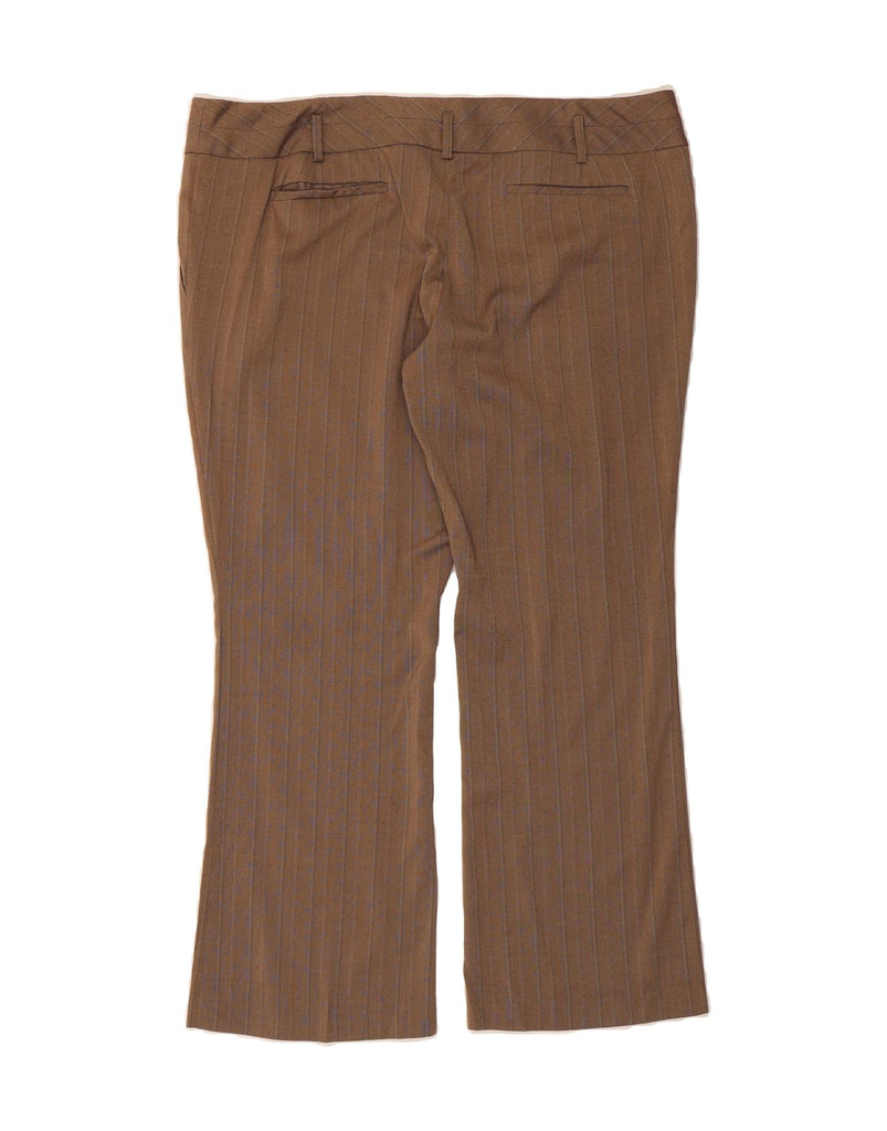 MOSSIMO Womens Straight Chino Trousers US 18 2XL W42 L29 Brown Pinstripe Vintage Mossimo and Second-Hand Mossimo from Messina Hembry 