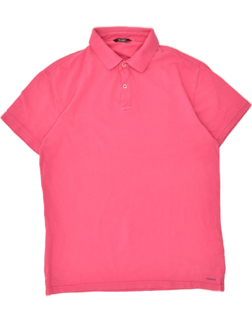 PULL & BEAR Mens Polo Shirt IT54  XL Pink Cotton | Vintage Pull & Bear | Thrift | Second-Hand Pull & Bear | Used Clothing | Messina Hembry 