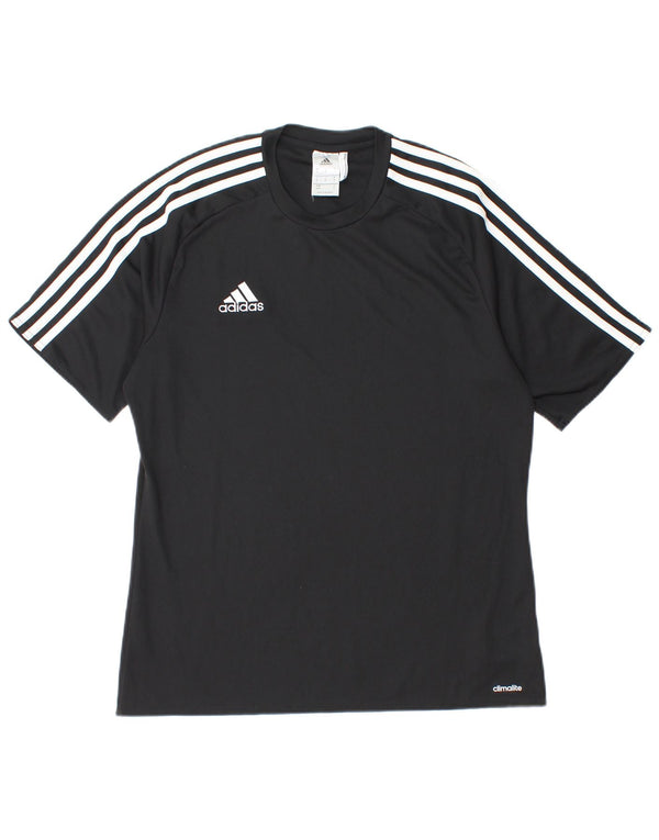 Adidas Mens Climalite T-Shirt Top Medium Black Polyester