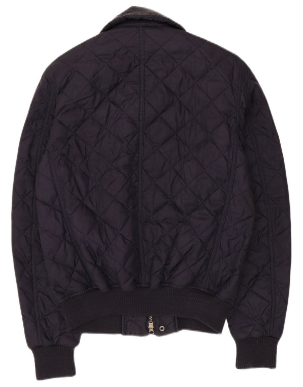 Barbour Mens Quilted Jacket UK 36 Small Navy Blue Polyamide