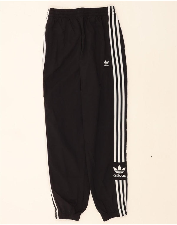 Adidas Womens Tracksuit Trousers Joggers UK 10 Small Black Polyester