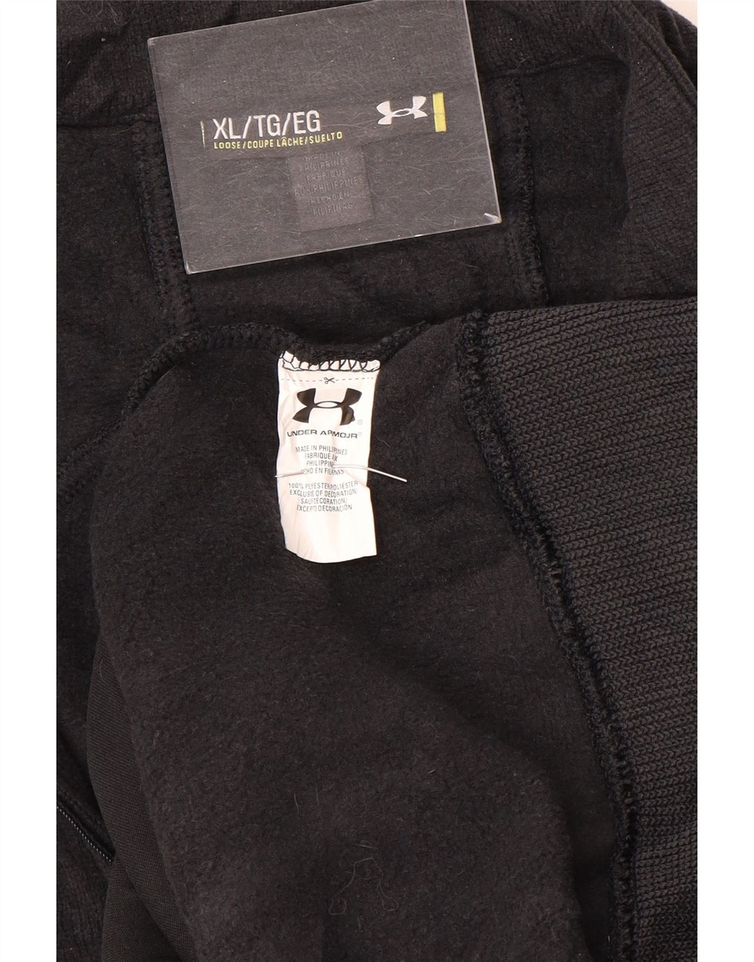 Under Armour Mens Zip Neck Sweatshirt Jumper XL Grey Polyester