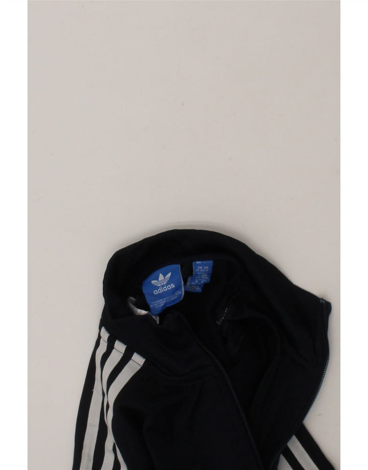 ADIDAS Boys Tracksuit Top Jacket 11-12 Years Navy Blue Colourblock Vintage Adidas and Second-Hand Adidas from Messina Hembry 