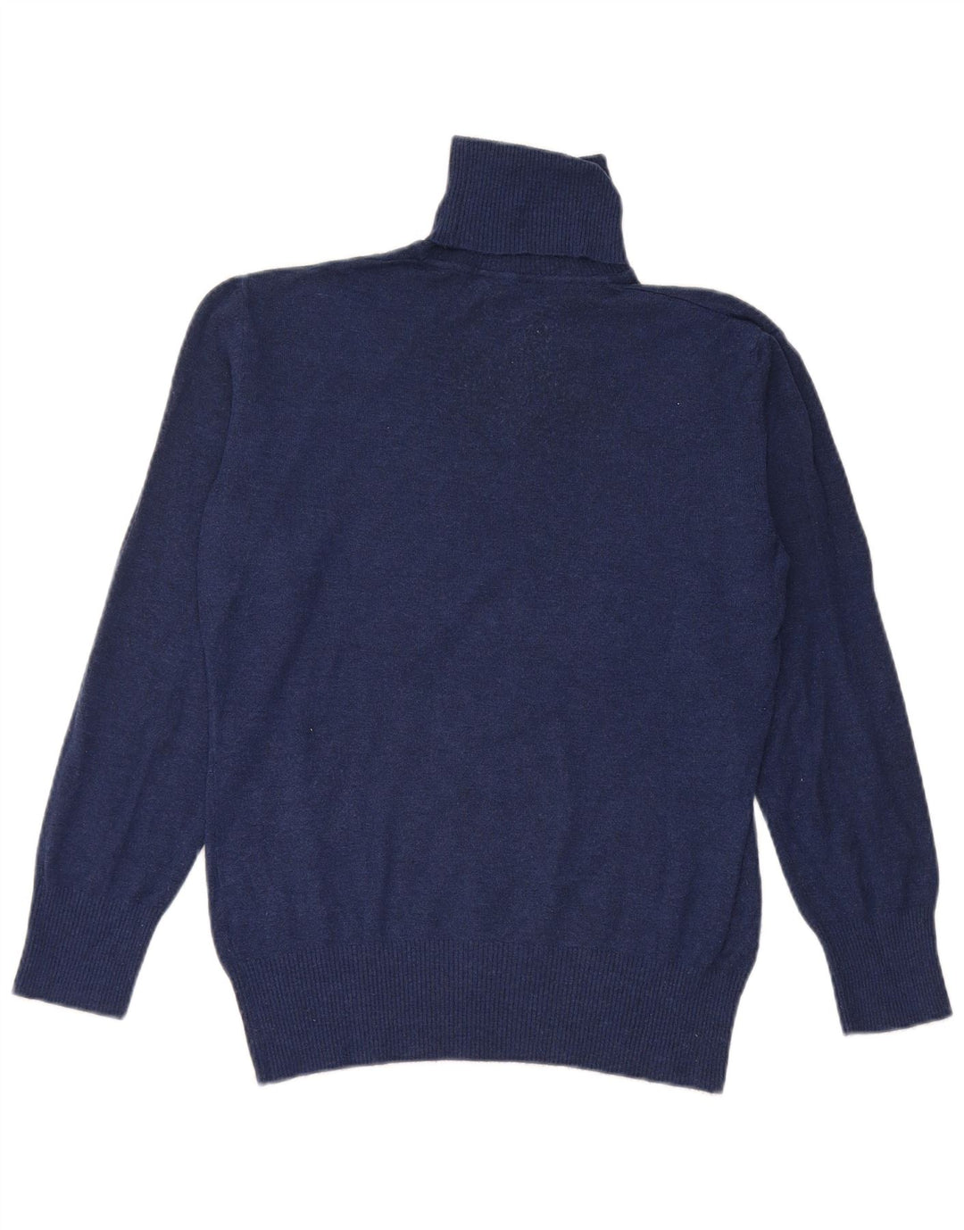 BYBLOS Womens Roll Neck Jumper Sweater UK 14 Large Navy Blue Acrylic