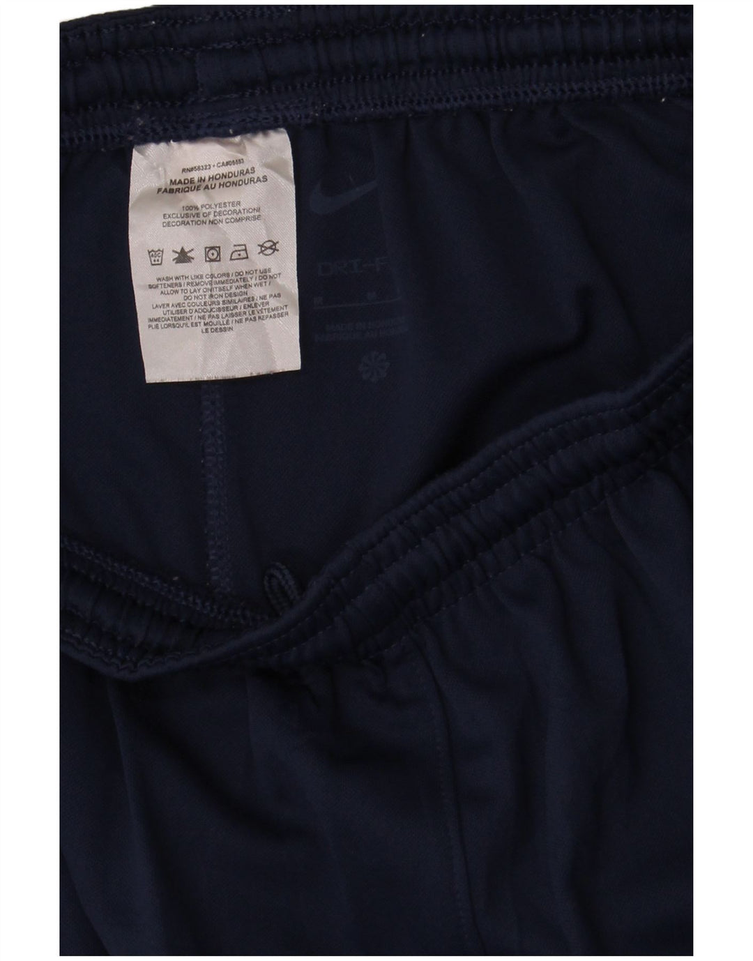 Nike Womens Dri Fit Sport Shorts UK 12 Medium Navy Blue Polyester