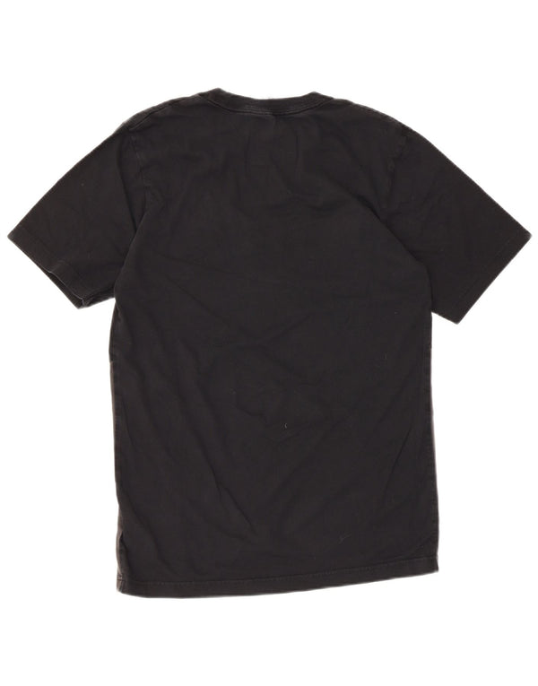 NIKE Mens Graphic T-Shirt Top Small Black Colourblock Cotton