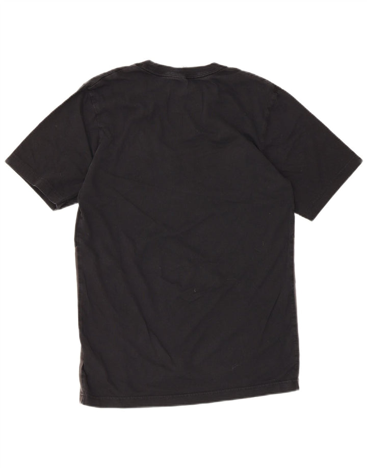 NIKE Mens Graphic T-Shirt Top Small Black Colourblock Cotton