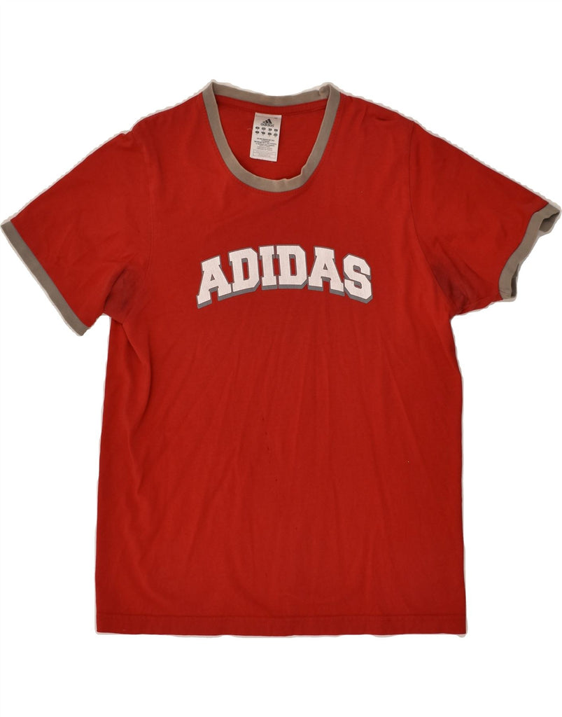 ADIDAS Mens Graphic T-Shirt Top Small Red Cotton | Vintage Adidas | Thrift | Second-Hand Adidas | Used Clothing | Messina Hembry 