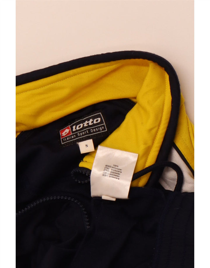 LOTTO Mens Tracksuit Top Jacket Small Navy Blue Colourblock Polyester