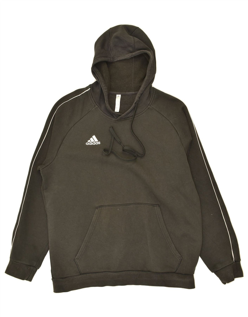 ADIDAS Mens Hoodie Jumper XL Black Cotton | Vintage Adidas | Thrift | Second-Hand Adidas | Used Clothing | Messina Hembry 