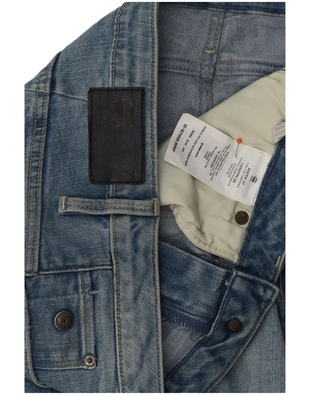 G-STAR Womens Boyfriend Fit Skinny Jeans W27 L28 Blue Cotton