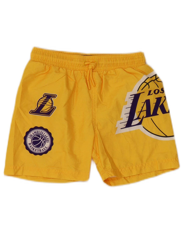 NBA Boys Los Angeles Lakers Graphic Sport Shorts 5-6 Years Yellow Polyester