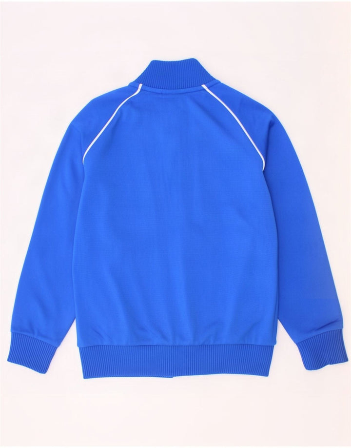 Adidas Boys Tracksuit Top Jacket 6-7 Years Blue Polyester