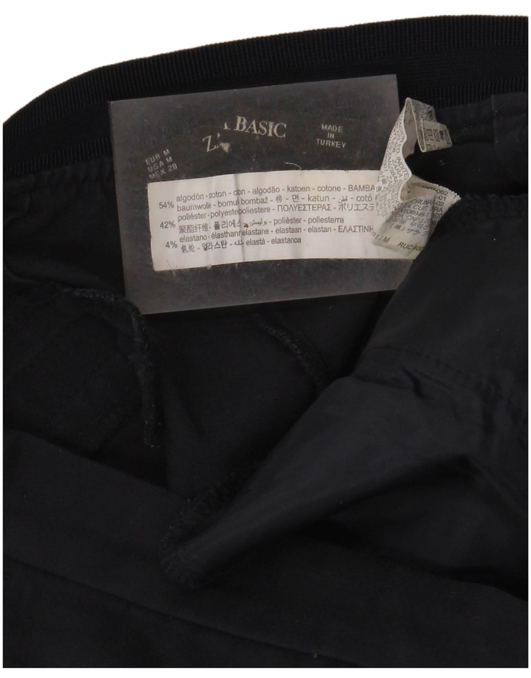 ZARA Womens Slim Chino Trousers Medium W28 L27 Navy Blue Cotton