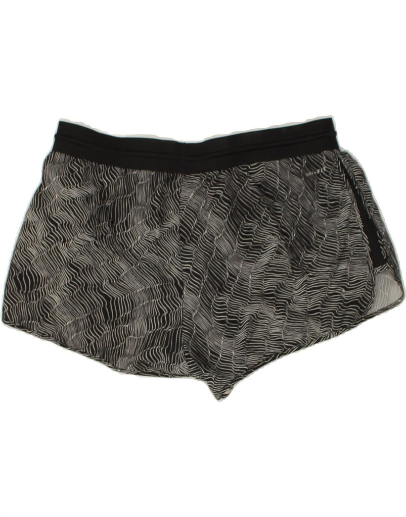 NIKE Womens Dri Fit Abstract Pattern Sport Shorts UK 14 Large Grey | Vintage Nike | Thrift | Second-Hand Nike | Used Clothing | Messina Hembry 