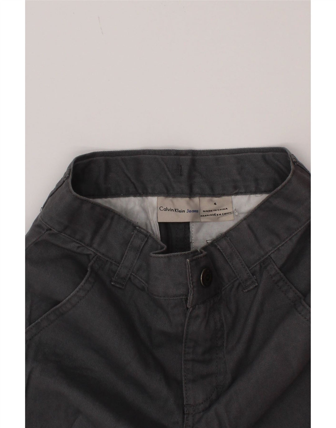 Calvin Klein Boys Chino Shorts 3-4 Years W22  Grey Cotton
