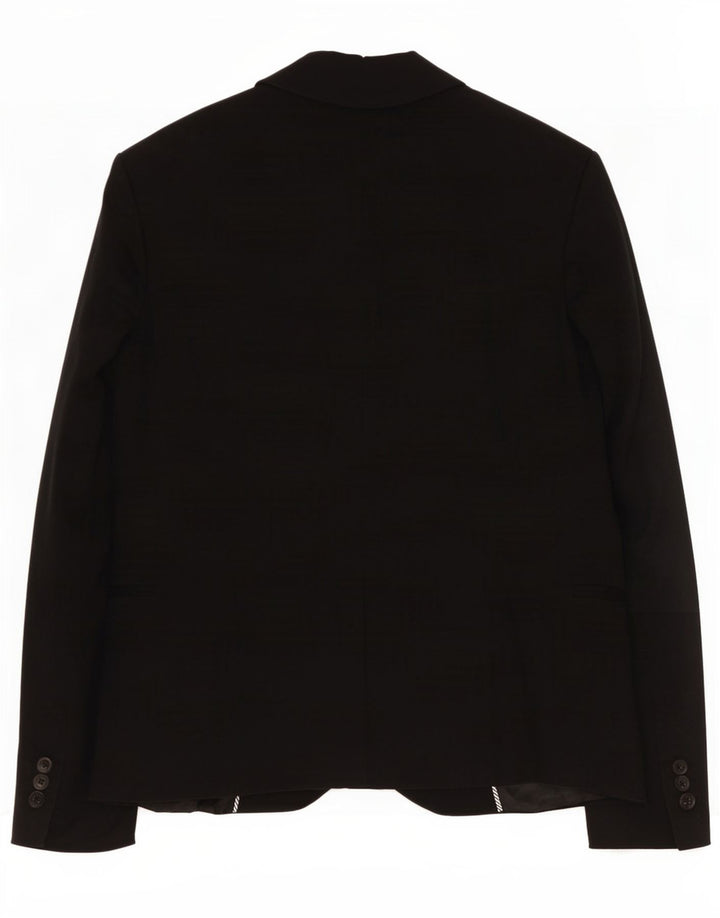 Zara Womens 1 Button Blazer Jacket UK 14 Large Black