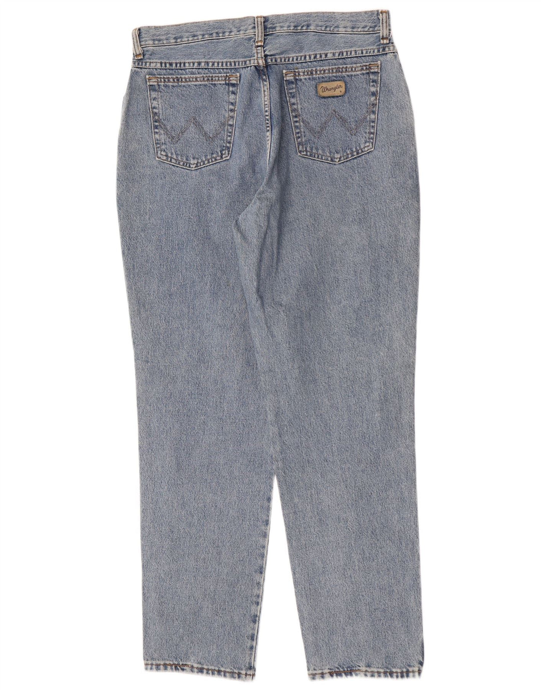 Wrangler Womens Poplin Tapered Jeans W33 L30 Blue Cotton