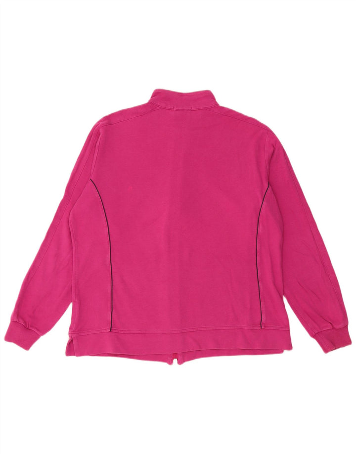 CHAMPION Womens Tracksuit Top Jacket UK 16 Large Pink Cotton