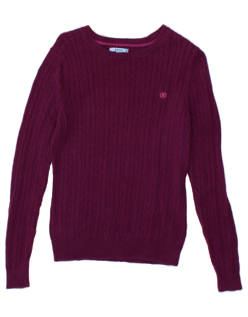 IZOD Womens Boat Neck Jumper Sweater UK 10 Small Purple Cotton Vintage Izod and Second-Hand Izod from Messina Hembry 