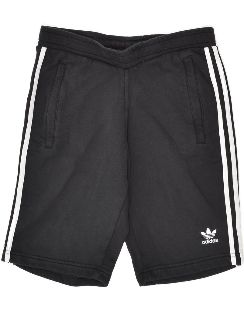 ADIDAS Mens Sport Shorts Small Black Cotton | Vintage Adidas | Thrift | Second-Hand Adidas | Used Clothing | Messina Hembry 