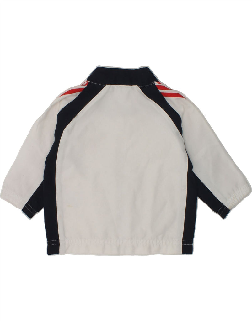 ADIDAS Baby Boys Graphic Tracksuit Top Jacket 0-3 Months White Colourblock | Vintage Adidas | Thrift | Second-Hand Adidas | Used Clothing | Messina Hembry 