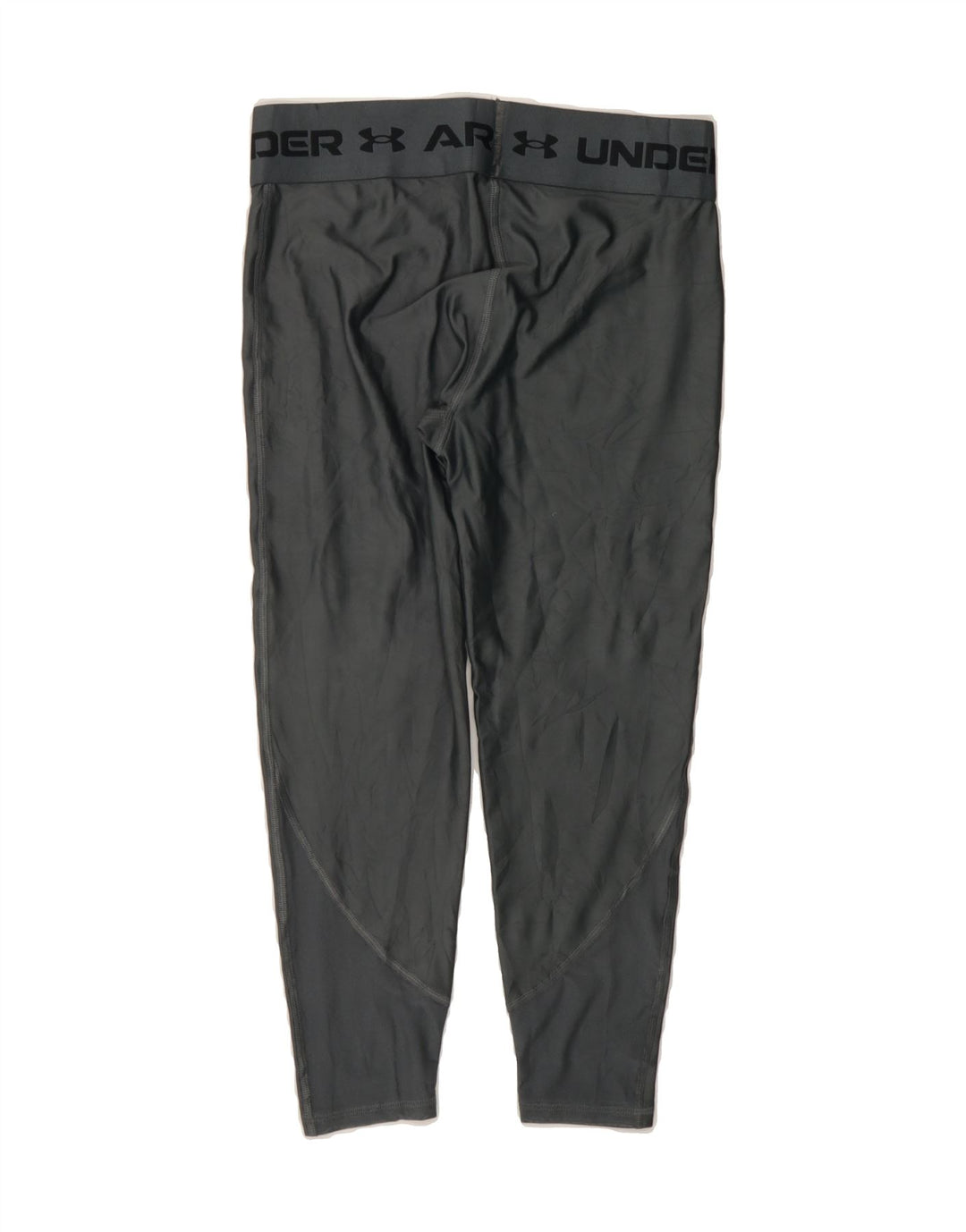 UNDER ARMOUR Girls Graphic Leggings 11-12 Years Large Grey Polyester Vintage Under Armour and Second-Hand Under Armour from Messina Hembry 