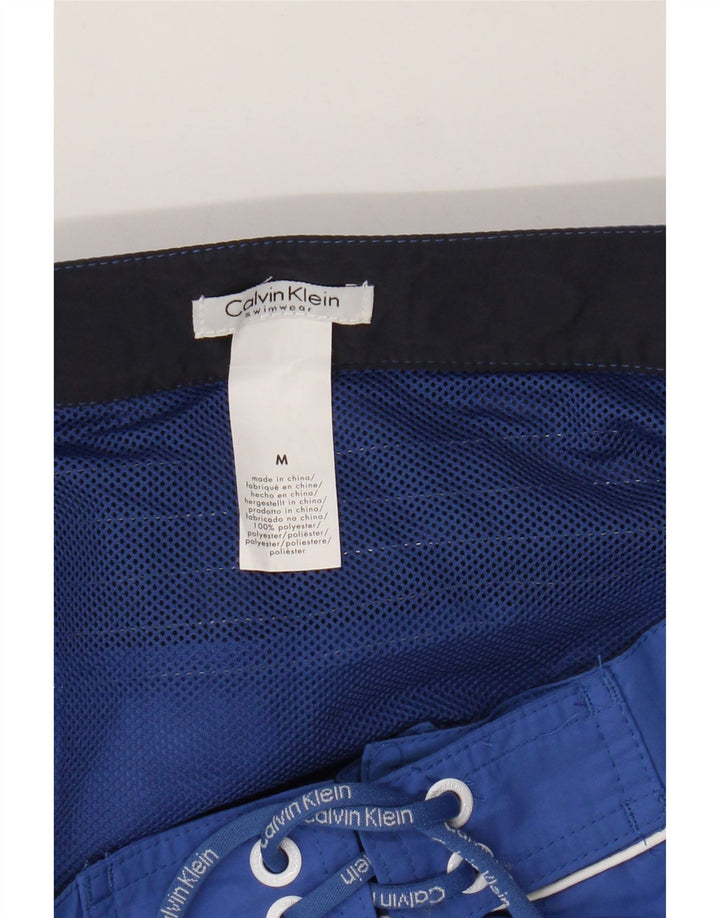 Calvin Klein Mens Swimming Shorts Medium Blue Polyester