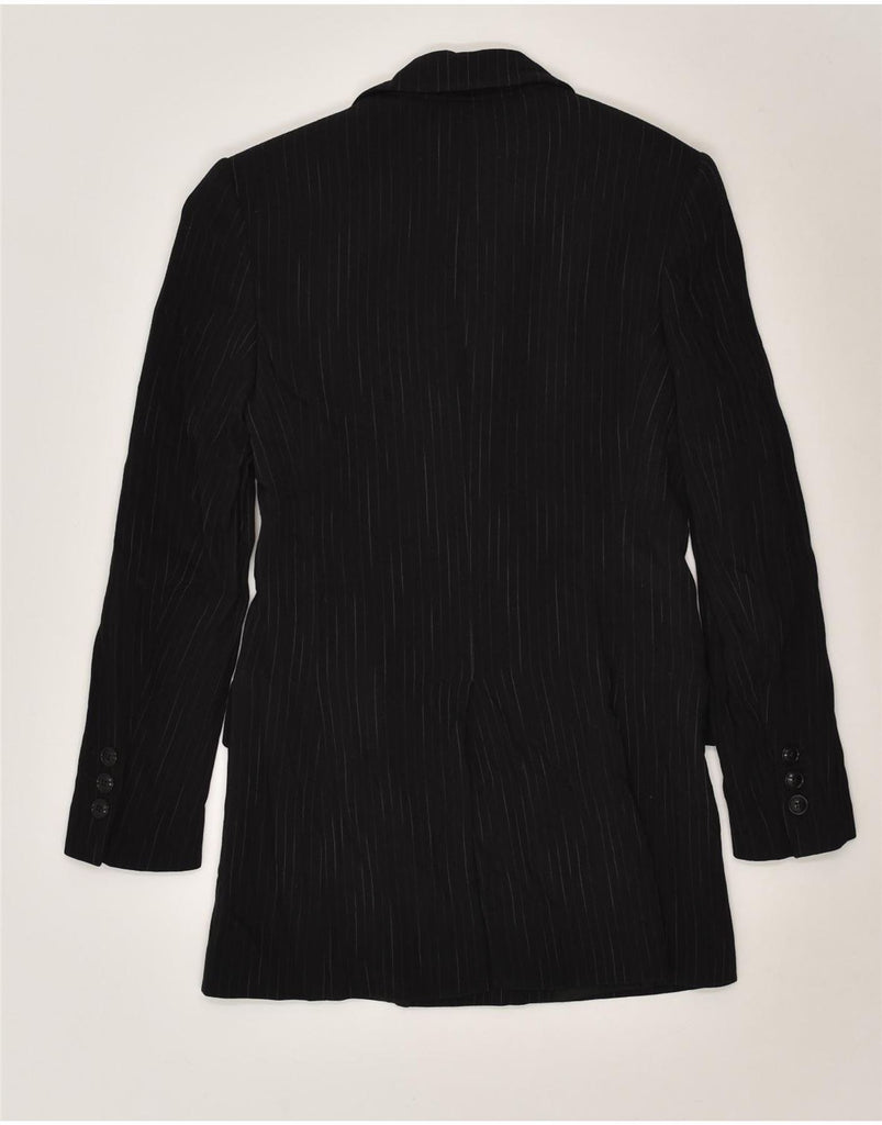 ICEBERG Womens Double Breasted Blazer Jacket IT 42 Medium Black Striped | Vintage Iceberg | Thrift | Second-Hand Iceberg | Used Clothing | Messina Hembry 