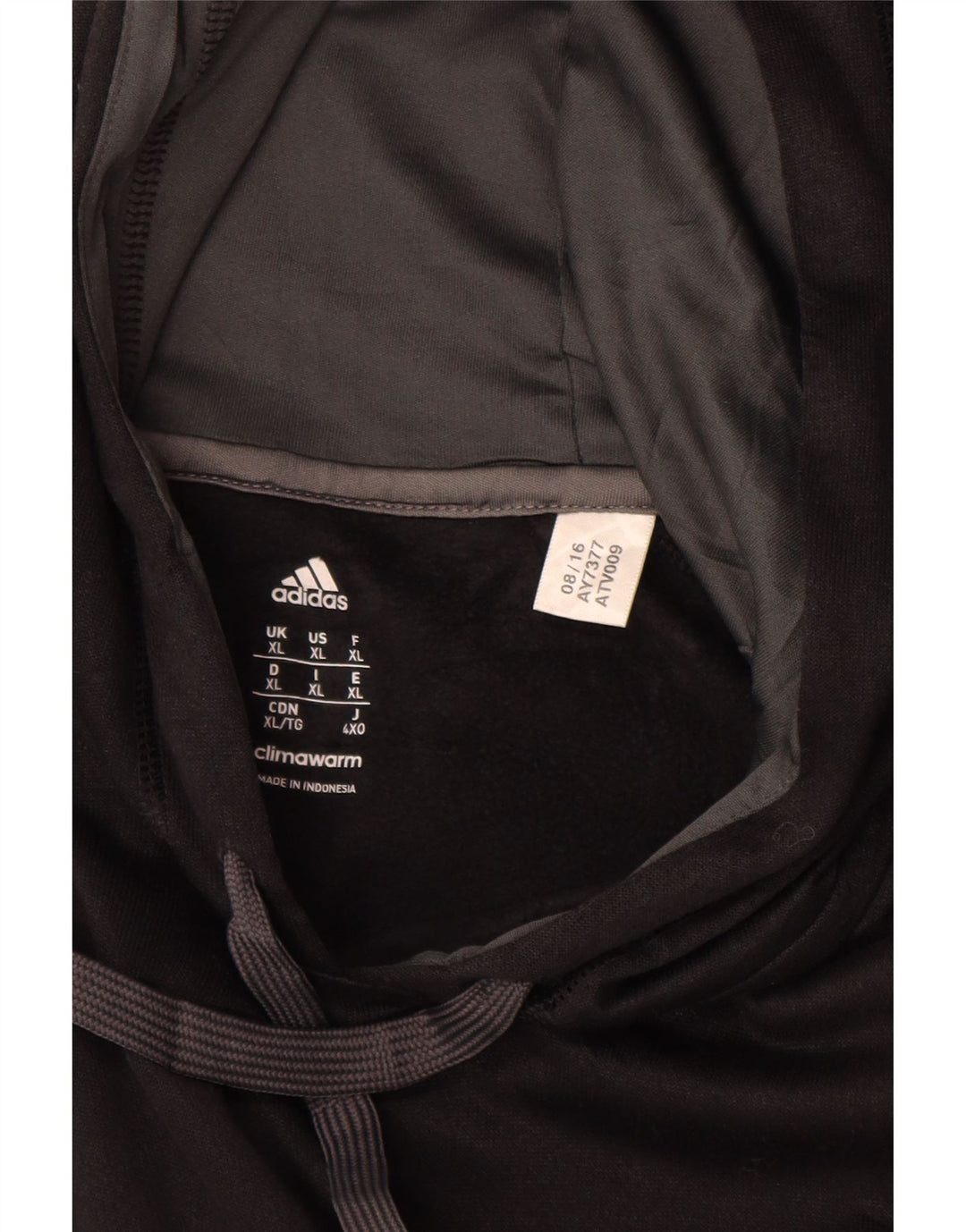 Adidas Mens Climawarm Hoodie Jumper XL Black Polyester