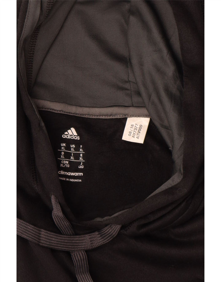 Adidas Mens Climawarm Hoodie Jumper XL Black Polyester