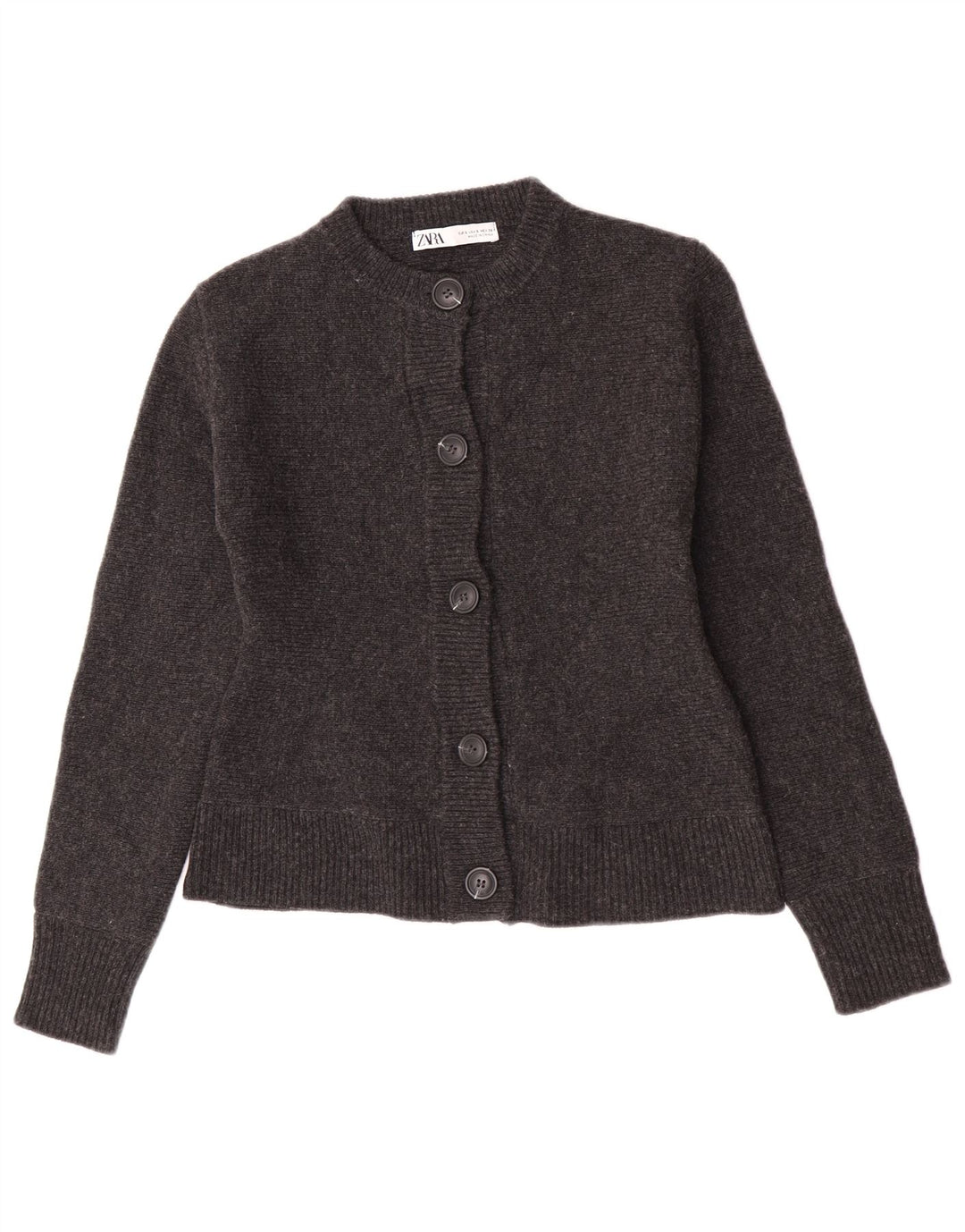 Zara Womens Cardigan Sweater UK 10 Small Grey Flecked