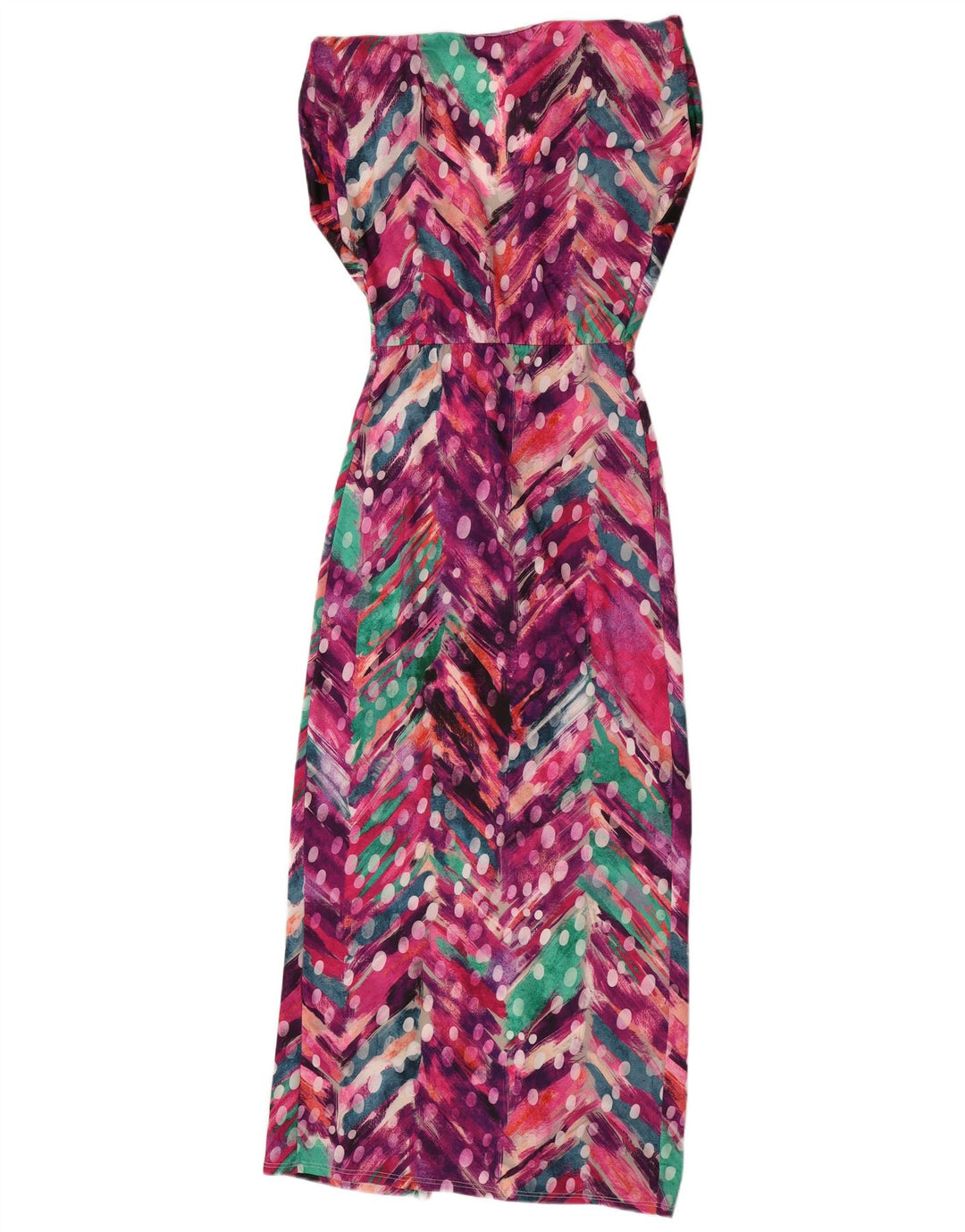 Vintage Womens Abstract Pattern Sheath Dress UK 12 Medium Multicoloured
