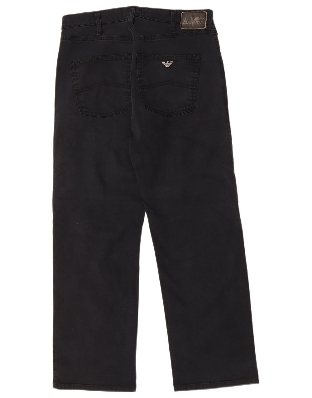 Armani Mens Straight Jeans W32 L28 Black Cotton