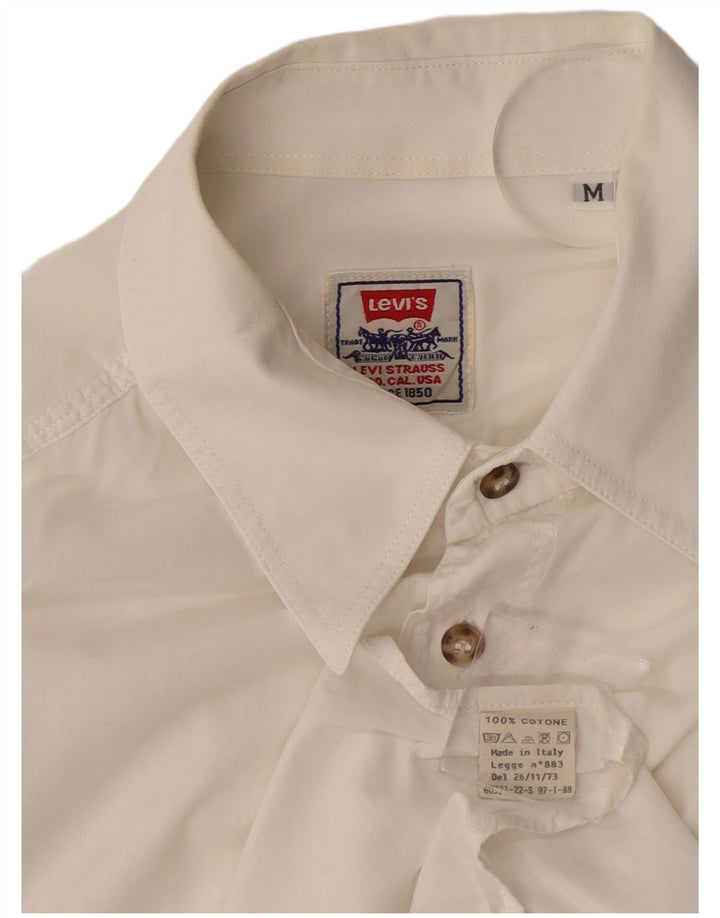 LEVI'S Mens Shirt Medium White Cotton