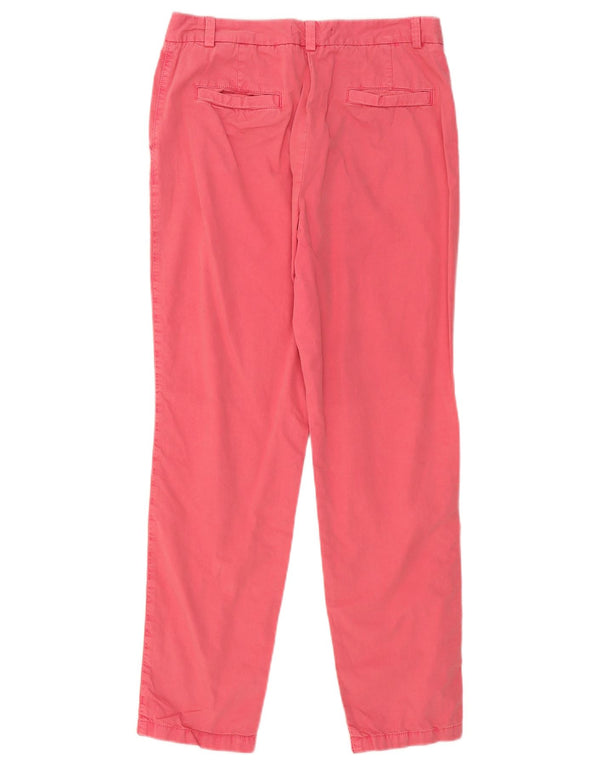 Marks & Spencer Womens Slim Chino Trousers UK 10 Small W30 L28 Pink Cotton