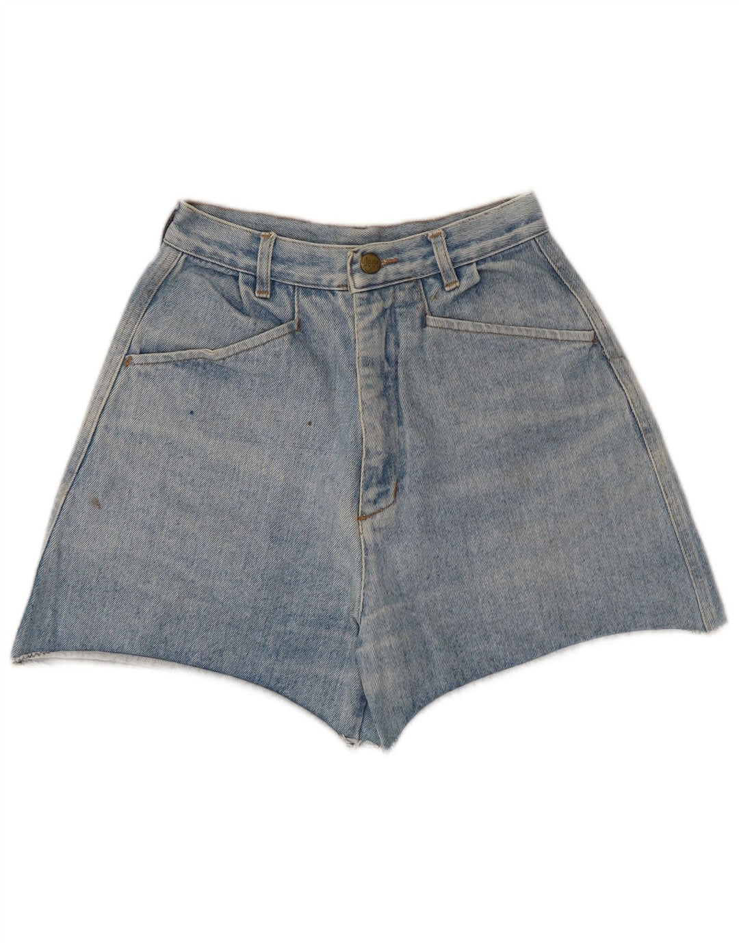 Vintage Womens High Waist Denim Shorts W24 XS Blue