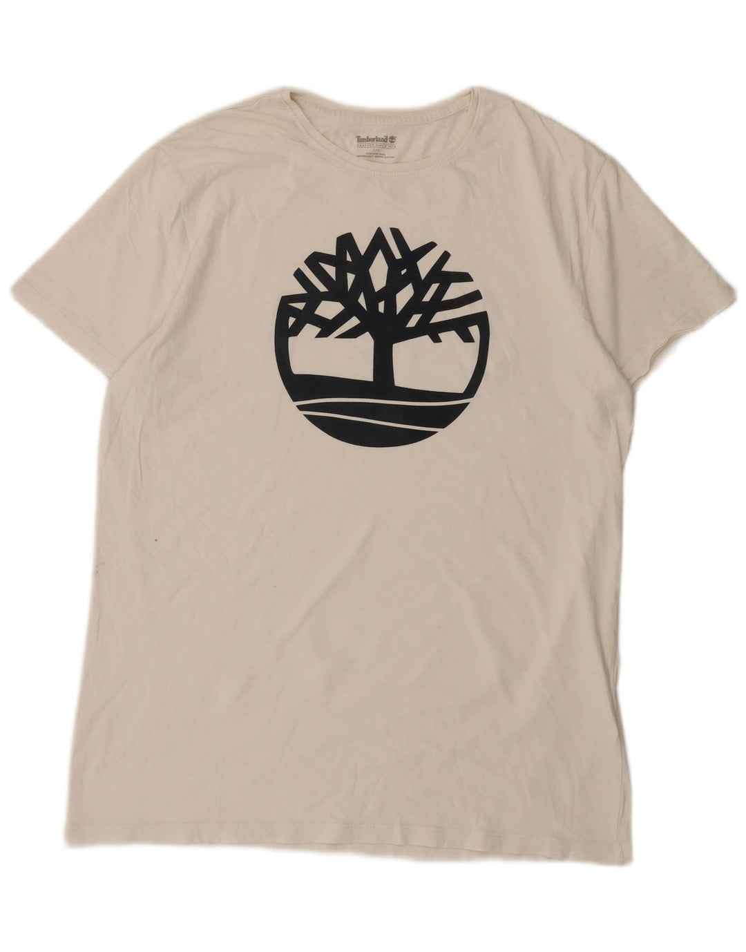 Timberland Mens Graphic T-Shirt Top Large White Cotton
