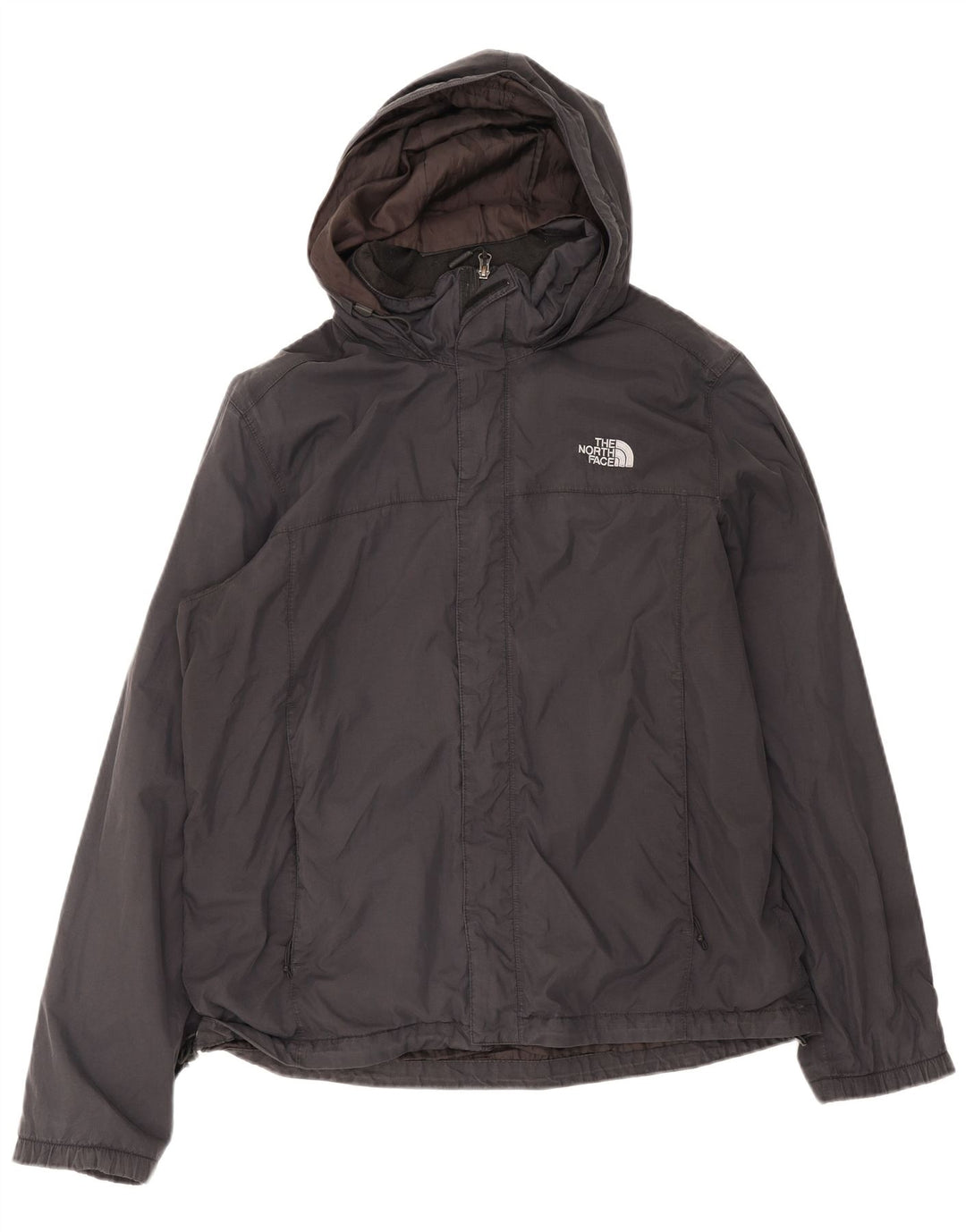 The North Face Mens Hooded Rain Jacket UK 40 Large Black Nylon