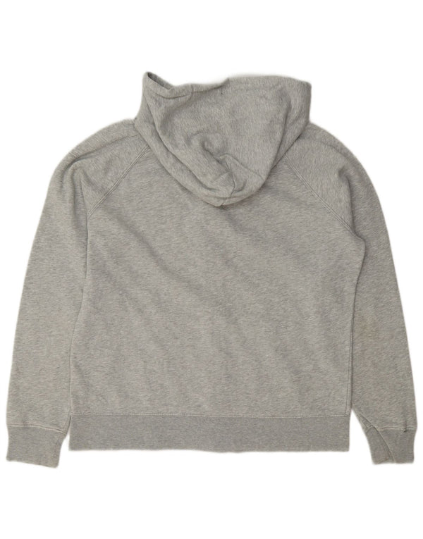 Gap Womens Graphic Zip Hoodie Sweater UK 18 XL Grey Flecked Cotton