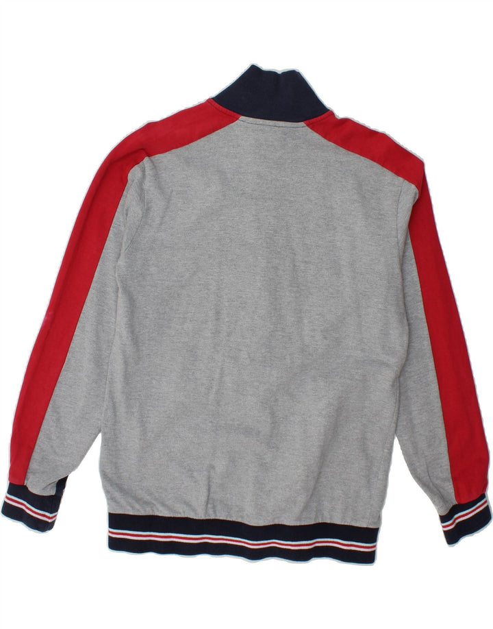 LOTTO Mens Graphic Tracksuit Top Jacket Medium Grey Colourblock Cotton Vintage Lotto and Second-Hand Lotto from Messina Hembry 