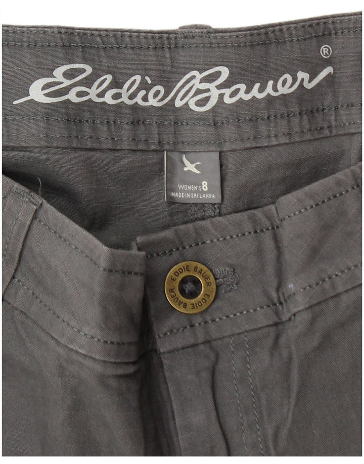 Eddie Bauer Womens Chino Shorts US 8 Medium W32  Grey Cotton