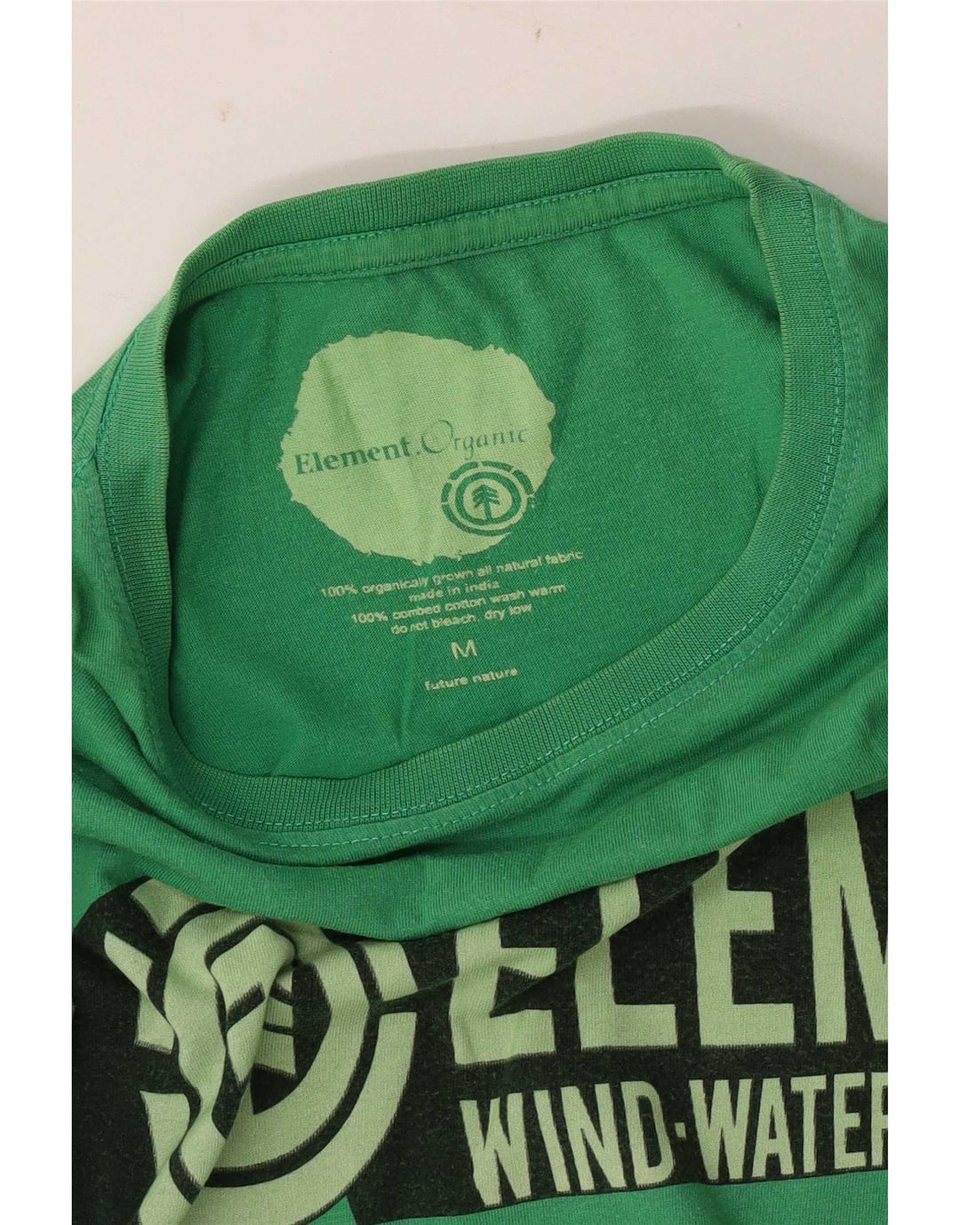 Element Mens Graphic T-Shirt Top Medium Green Cotton