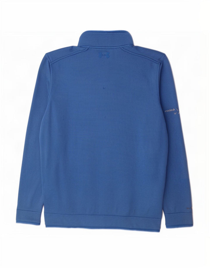 Under Armour Mens Zip Neck Sweatshirt Jumper Medium Blue Polyester