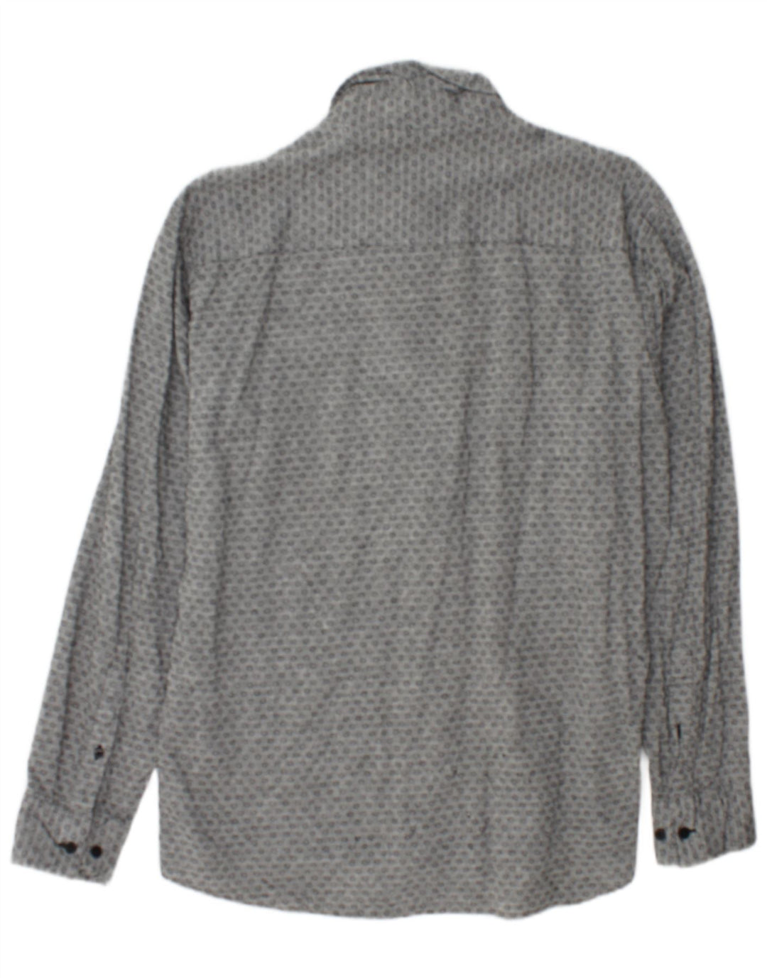 Calvin Klein Mens Shirt Size 43 XL Grey Geometric Cotton